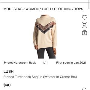 Lush turtleneck sweater size small NWOT
